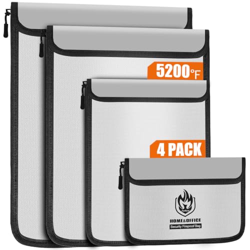 Andyer 4 Pack Fireproof Document Bags,...