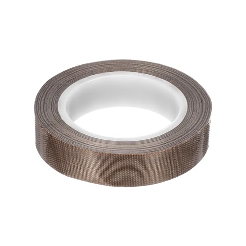 QUARKZMAN PTFE Band 13mm x 0.18mm x 9m (B*D*L), Selbstklebend PTFE Gewindedichtband PTFE Isolierband für Vakuummaschine Lebensmitteldichtung, Hitzebeständiges Klebeband Braun