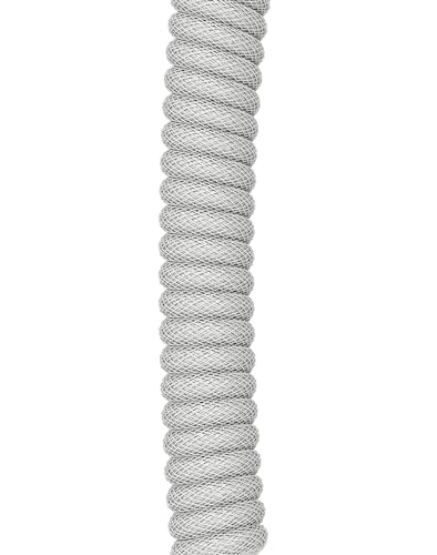 Câble de clavier spiralé GLORIOUS d'une finition premium Ghost White épurée - 5