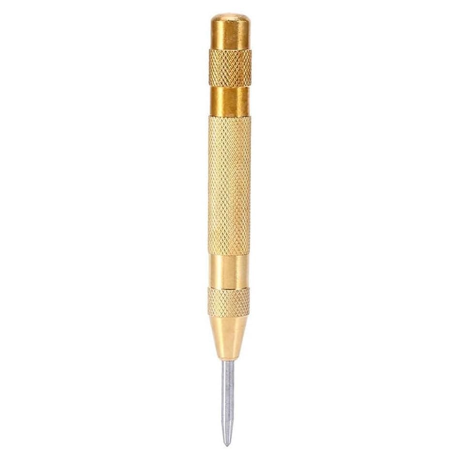 1pc Automatic Center Punch Tool with HSS Tip Spring Loaded Brass Body Roll Pin Punch Pin Punch 1/8 Roll Pin Punch