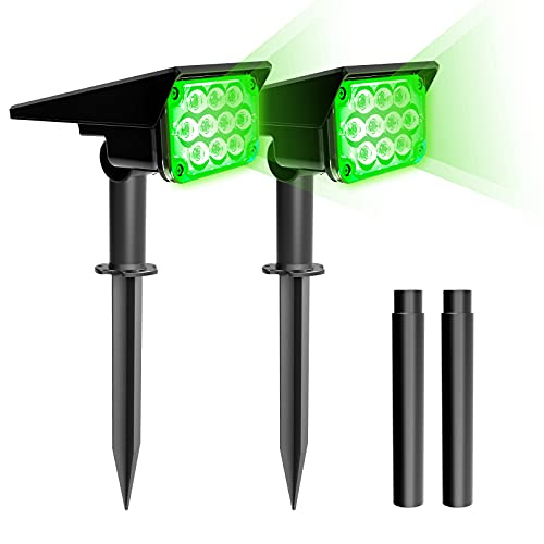 Spot solaire exterieur vert sans fil pour sécuriser des chemins sombres
