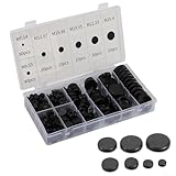 CYRENT Rubber Blanking Grommets 200 Pieces 7 Common Sizes Wire Protection for Pipes Electrical Appliances Cylinders Black Industrial Use