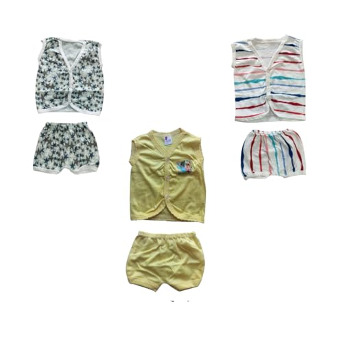 Image of NEW CONCEPT Born Baby Clothes Set Combo | Multicolor Baby Wear Pack Top and Bottom (Button Type)