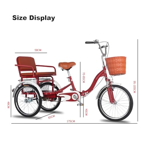 Triciclo Plegable para Adultos 20 Pulgadas miniatura 2