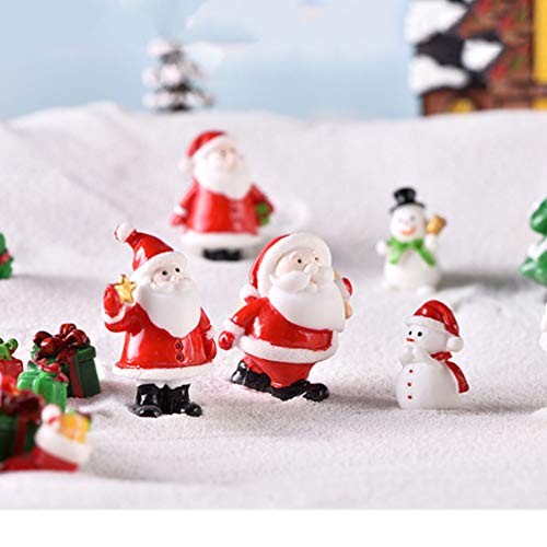 DOITOOL 10 pezzi mini ornamenti di babbo natale