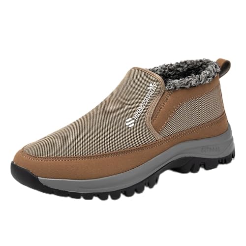 Zapatillas Futbol SalaZapatos Deportivos para Hombre Calzado Cómodo de Invierno con Suela Antideslizante y Diseño Casual (Brown, 40)