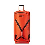 Jeep JS009D Two Wheel Rolling Travel Duffle Bag, Orange, 20 Inch