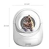 Self-Cleaning Cat Litter Robot Box, Integrated Safety Protection Automatic Pretty Cat Litterbox for Multi Cats, xSecure/Odor Removal/APP Control Automatic Cat Littler Box with Mat (White) - Image 5