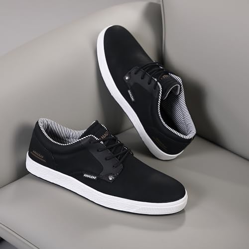 Image of ANALEAF Mens Casual Shoes Oxford Fashion Dress Sneakers Business Lace-Up Shoes