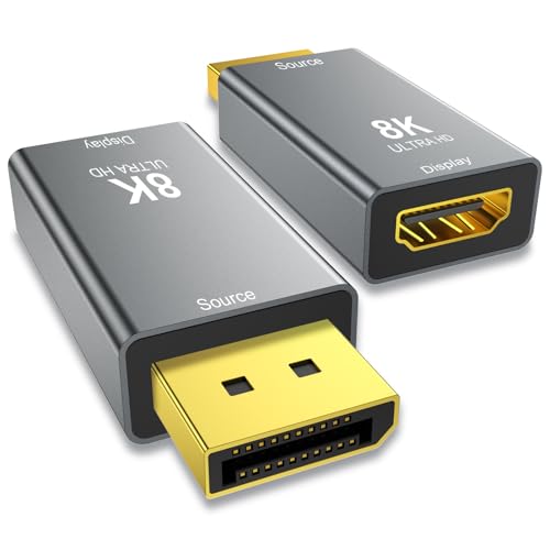 Adaptador DisplayPort 1.4 a HDMI 2.1 8K@60Hz 4K@144Hz miniatura 1