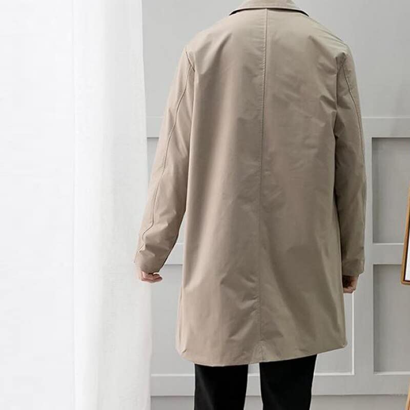 Oversized Heren Trenchcoats Casual Overjas Jas Mannelijke Tuniek Buttom Windjack Kleding Jas for Heren (Color : Beige, Size : 2XL(178-186cm)) - Image 7