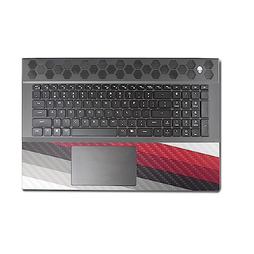 Image of MightySkins Carbon Fiber Skin Compatible With Alienware M18 R1 (2023) Full Wrap Kit - Slant Stripes | Protective, Durable Textured Carbon Fiber Finish | Easy To Apply & Change Styles | Made in the USA