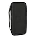 Khanka Hard Travel Case Replacement for 3M Littmann Classic III Stethoscope - Extra Room for Taylor Percussion Reflex Hammer and Reusable LED Penlight (Full Black)