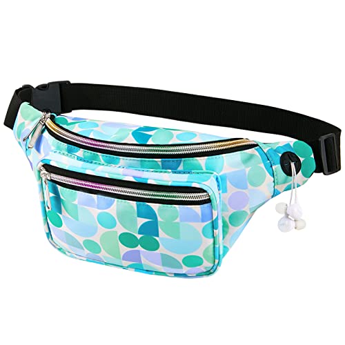 FIOBEE Fanny Packs for Women Fashionable Crossbody Belt Bag Waist Pack Waterproof Running Fanny Pack Women Girls with Adjustable Strap for Travel Walking Hiking Cycling, Light Green