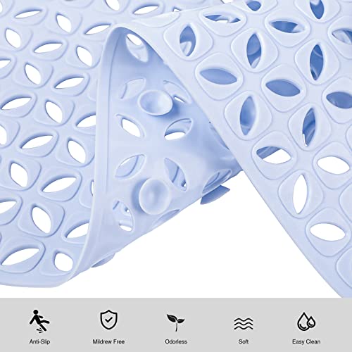 WELTRXE Bathtub Mat Non Slip Shower Mats for Bathroom Tub 70 x 40cm, Odorless, Soft TPE, Strong Suction Cups - Image 2