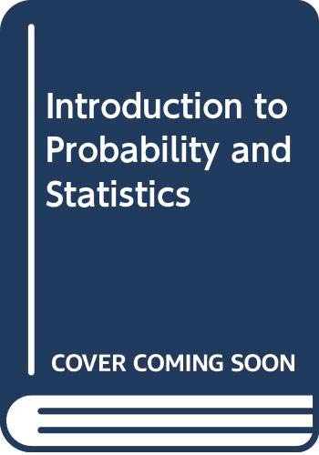Introduction to Probability and Statistics 0534980058 Book Cover