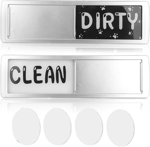 Dishwasher - Aimant « Clean Dirty Sign » - Pour lave-vaisselle - Avec fonction coulissante - Résistant aux rayures - Pour réfrigérateur