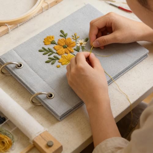 Fournitures de broderie complètes et instructions simples pour débuter - 5
