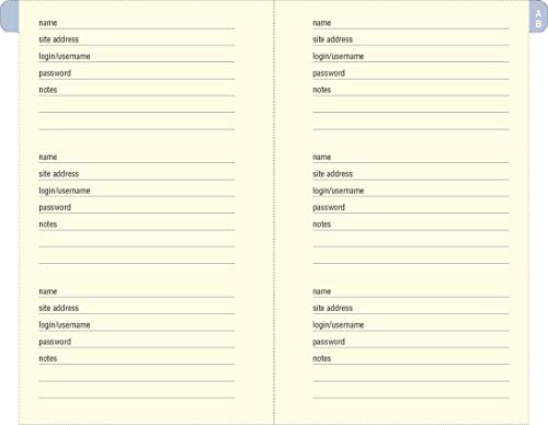 Blue Agate Internet Address & Password Logbook (Removable Cover Band For Security) #TOP1