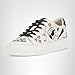 KARL LAGERFELD Paris Women's Sneaker,Soft White/Black,7.5