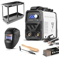 STAHLWERK Elektroden-Schweißgerät ARC 200 MD – Vollausstattung mit Gerätewagen – MMA (E-Hand) bis 200 A, flexibel einsetzbar ohne Gas, kompakt & leicht, Smartkühlung, Hotstart, Anti-Stick-Funktion – Ansicht 1