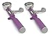 Vollrath 47147 Round Stainless Steel Dishers, Set of 2 (Size 40, 3/4-Ounce, Orchid)
