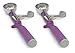 Vollrath 47147 Round Stainless Steel Dishers, Set of 2 (Size 40, 3/4-Ounce, Orchid)