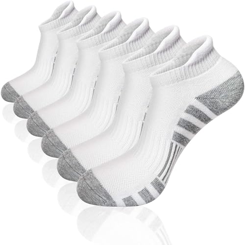 Ankle Socks for Men Women Low Cut Running Socks size for 9-11,6 Pairs