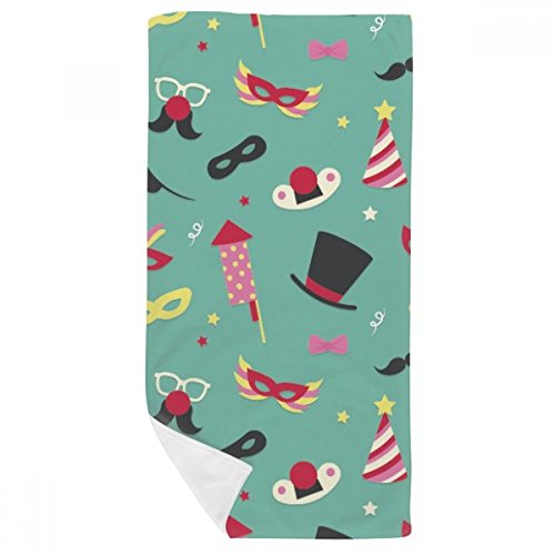 Serviette de bain Brésil Carnaval multicolor DIYthinker douce de 35x70 cm