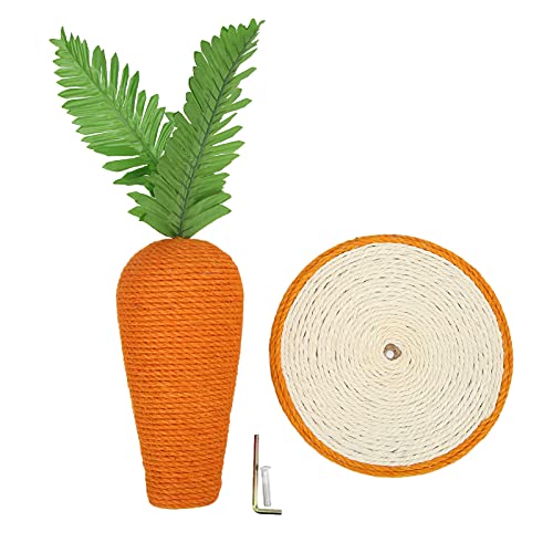 Rascador para gatos en forma de zanahoria de sisal vertical miniatura 1