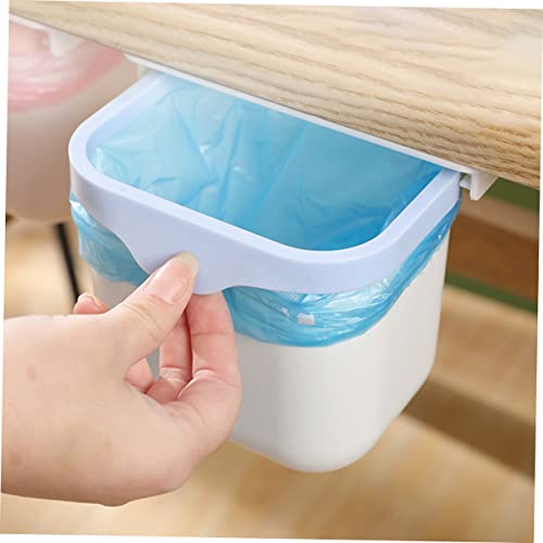 Bote de basura compacto tipo cajón para escritorio azul miniatura 7