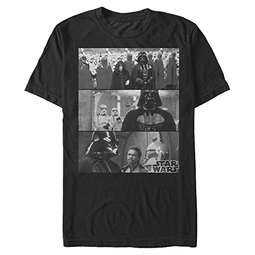 STAR WARS T-shirt à trois panneaux noir 3XL pour homme avec une coupe à manches courtes soignée