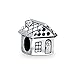 Sweet Heart New Homeowner Family House Charm Bead For Women Teen Oxydized .925 Sterling Silver Fits European Bracelet