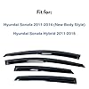 IG Window Visor for Hyundai Sonata 2011-2014 & Sonata Hybrid 2011-2016, Rain Guard Tape-On Durable Sun Wind Side Vent Window Deflector Mugen Style, 2011 2012 2013 2014 2015 2016 #1