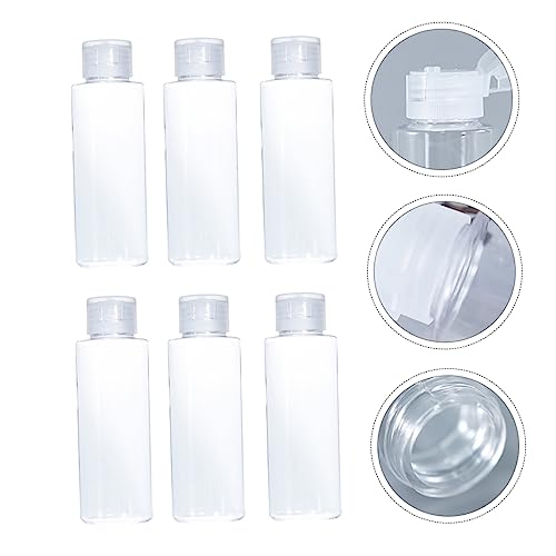 Gatuida 6pcs Compact Squeeze Bottles Pump Leakproof Travel Bottles for Emulsion Makeup Sunscreen