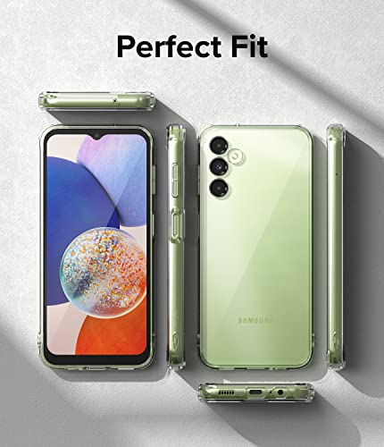 Image of Ringke Fusion Compatible with Samsung Galaxy A14 4G / 5G Case Cover Transparent Hard Back Soft Flexible TPU Bumper Scratch Resistant Natural Form Samsung A14 Back Cover - Clear
