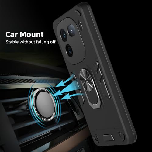 Image of NDCOM for iQOO 12 Back Cover Premium | Sleek iQOO 12 Back Cover | Stylish iQOO 12 Case | Protective Case for iQOO 12 | Ring Holder Case