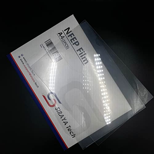 Siraya Tech 2 Stück NFEP Film - A4 Größe (210 x 297mm) Bessere Haltbarkeit Weniger Schichtlinien Genauere Druckergebnisse Ideal für Harzdruck Bessere Leistung als FEP für LCD DLP 3D Drucker