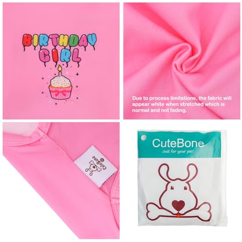 Image of CuteBone Soft Dog Shirt Birthday Lightweight Small Puppy T-Shirts Pet Clothes Breathable Tee Vest Stretchy Outfit Cat Apparel
