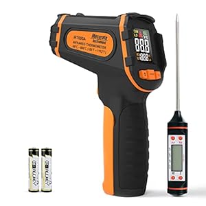 Mecurate Digital Infrared Thermometer Gun Non Contact Laser Temperature Gun -58℉～1112℉(-50℃～600℃) Adjustable Emissivity…