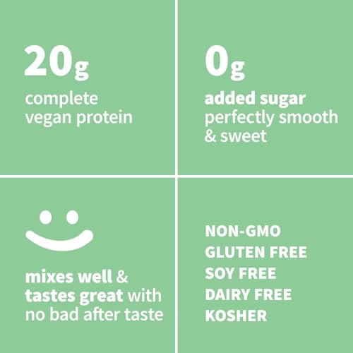 Image of Sprout Living Organic Pea Protein Powder, Vanilla Flavor, 20 Grams of Plant Based Organic Protein Powder Without Sweeteners, Non Dairy, Non-GMO, Dairy Free, Vegan, Gluten Free (1 Pound, 15 Servings)