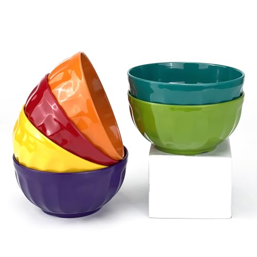 Yalin Melamine Bowls Set, 6 Inch 100% Melamine Cereal/Soup/Salad Bowls thumb #1