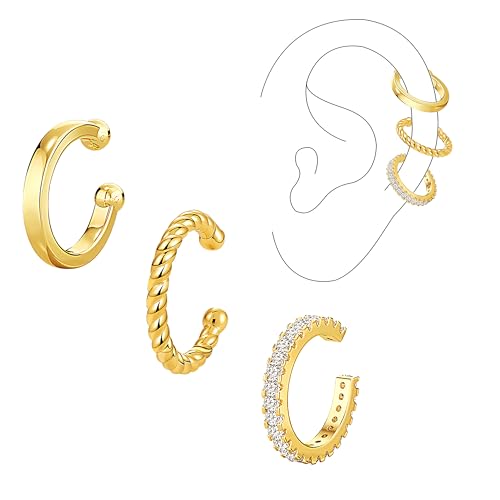 Moodear Dainty Ear Cuffs Non Piercing Earring for Women...