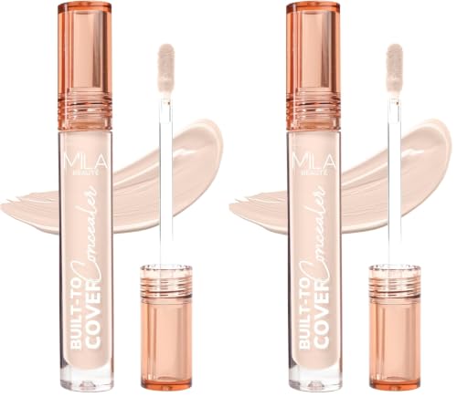 Image of Mila Beaute Built to Cover Liquid Concealer for Women With Spf & Hyaluronic Acid| Full Coverage Matte Finish Concealer for Dark Circles | Easily Blendable & Waterproof Formula| Suitable for Indian Skin Tones - 102P Classic Ivory
