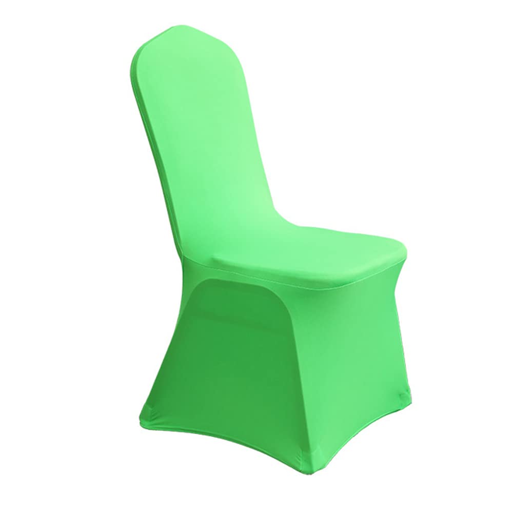 TentHome Fundas de silla de comedor, 10 piezas de elastano para silla de tela con funda súper extensible, extraíbles y lavables, para bodas, banquetes, fiestas, decoración (manzana verde)