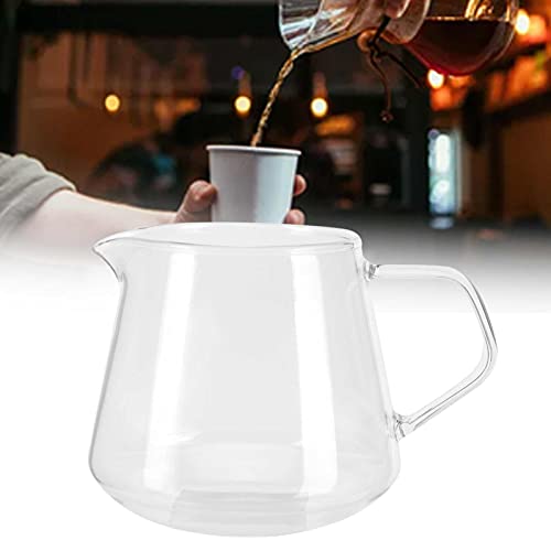 Pichet de service à thé transparent, tasse de partage à haute teneur en borosilicate pour contenir du jus de café au lait(400ml)