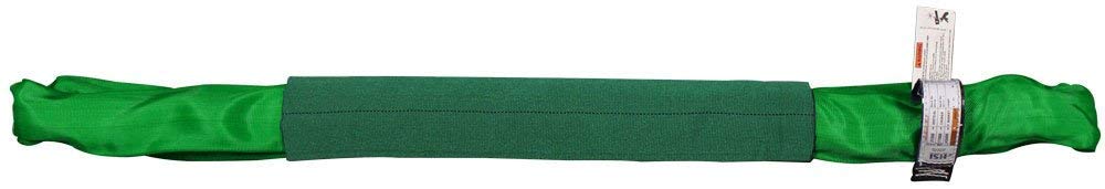 Green Eye and Eye 6 Foot Polyester Round Sling | 5,300 lb. Vertical Capacity | 4,200 lb. Choker | 10,600 lb. Basket | 1-3/4