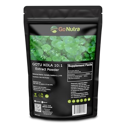 Gotu Kola 10:1 Extract Powder (8 oz), Centella Asiatica | Gluten Free and Non-GMO | Ayurvedic Herbal Supplement
