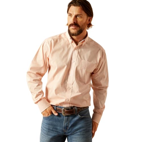 Fini les plis avec la chemise infroissable Ariat Ashton homme rose pour un look frais