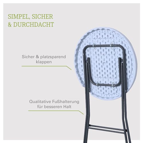 Stehtisch acamp klappbar 80 cm Le Havre für den Außenbereich